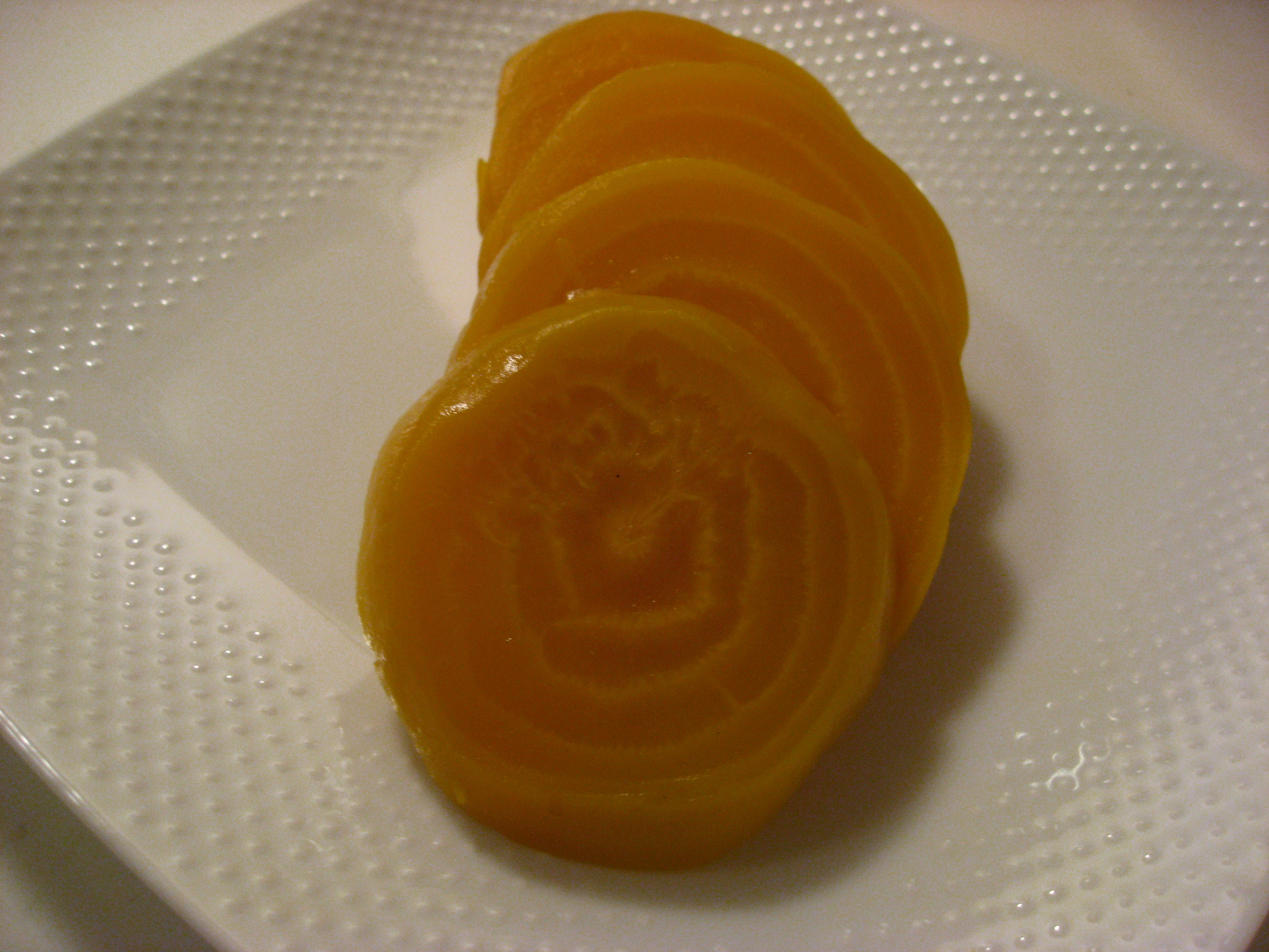 sliced golden beets